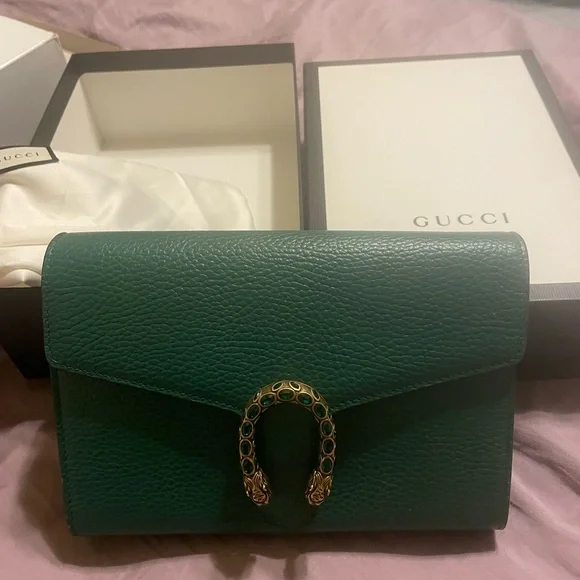 Gucci Dionysus Green wallet on chain - Picture 1 of 9